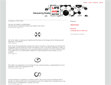 Tablet Screenshot of lifeovermatter.org